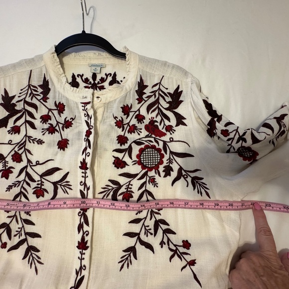 Sundance embroidered long sleeve maxi dress sz medium - Picture 5 of 5